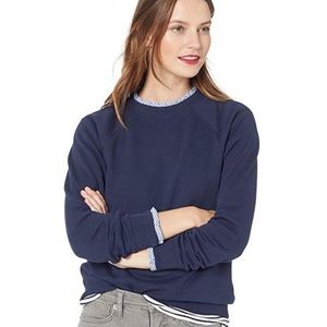 NWT J.CREW RUFFLE NECK & CUFF PULLOVER